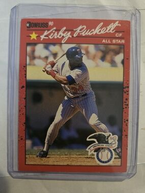 Donruss 1990 Kirby Puckett All-Star Baseball Card - Red